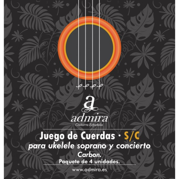 Admira CA500UKCSC Juego Ukelele Soprano/Concierto Carbón