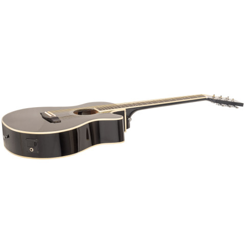 Admira Indiana Guitarra Acústica Mini Jumbo Negro Mate