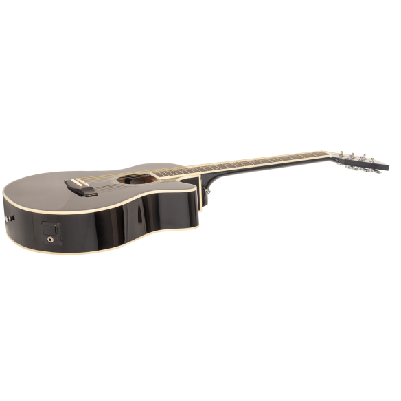 Admira Indiana Guitarra Acústica Mini Jumbo Negro Brillo