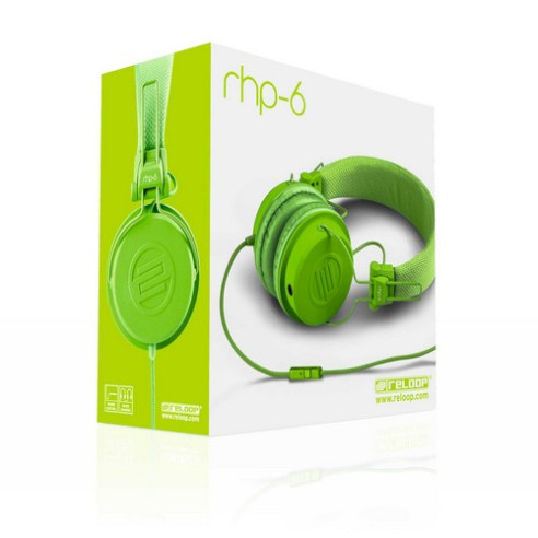 Reloop RHP-6 Verde Auriculares Doble Salida y Micro