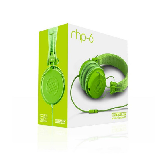 Reloop RHP-6 Verde Auriculares Doble Salida y Micro