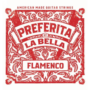 La Bella PREFERITA 1P-F Juego Cuerdas Flamenco Red Nylon