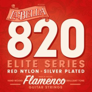 La Bella 820 Juego Cuerdas Guitarra Flamenco Roja