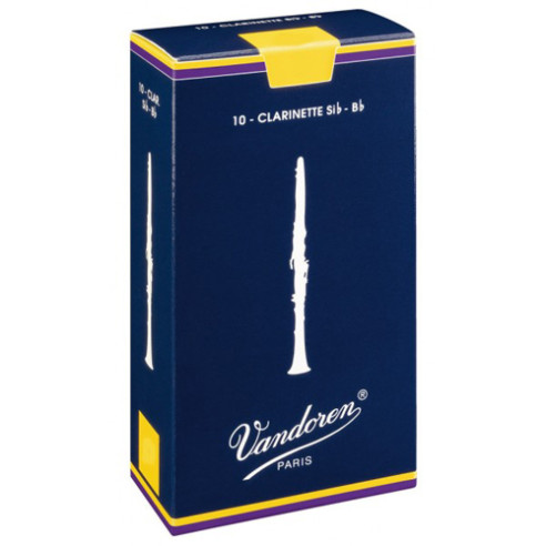 Vandoren Caja de 10 cañas Clarinete Tradicional nº2 1/2