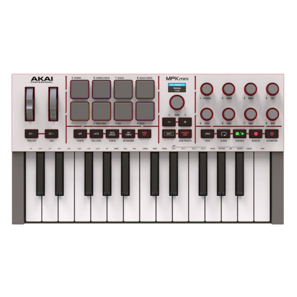 Akai MPK Mini MK4  White/Grey Teclado Controlador