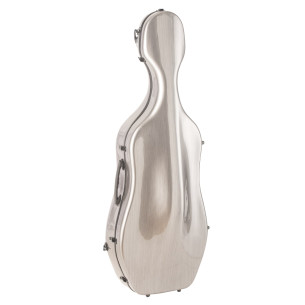 Amadeus ECGR Estuche Cello 4/4 de Fibra de Vidrio Gris Plata