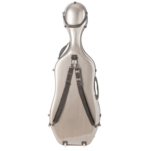 Amadeus ECGR Estuche Cello 4/4 de Fibra de Vidrio Gris Plata