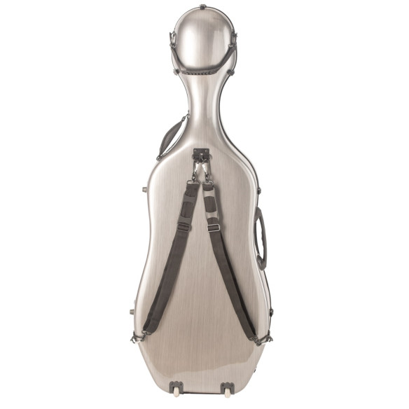 Amadeus ECGR Estuche Cello 4/4 de Fibra de Vidrio Gris Plata