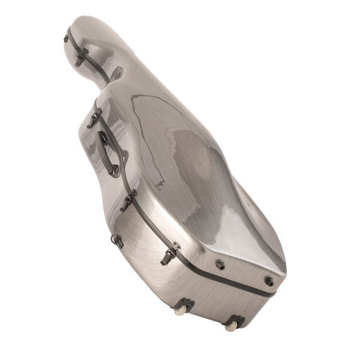 Amadeus ECGR Estuche Cello 4/4 de Fibra de Vidrio Gris Plata