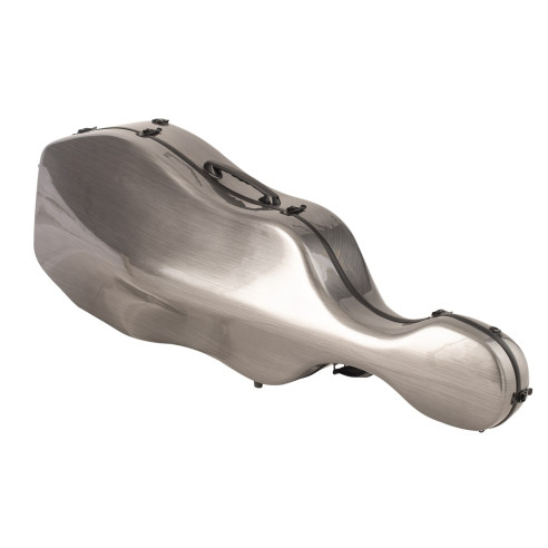 Amadeus ECGR Estuche Cello 4/4 de Fibra de Vidrio Gris Plata