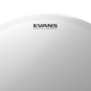 Parche Evans 14" Genera B14GEN para caja de 1 capa, blanco rugoso y muffle. 2