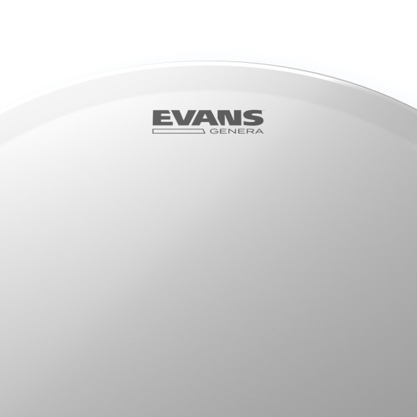 Parche Evans 14" Genera B14GEN para caja de 1 capa, blanco rugoso y muffle.