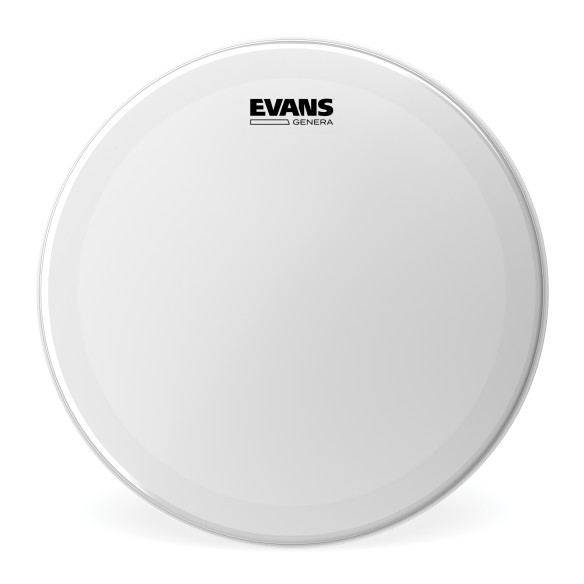 Parche Evans 14" Genera B14GEN para caja de 1 capa, blanco rugoso y muffle.