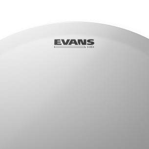 Parche batidor para caja de 14" Evans Genera HD B14HD de 2 capas blanco rugoso y con muffle. 2