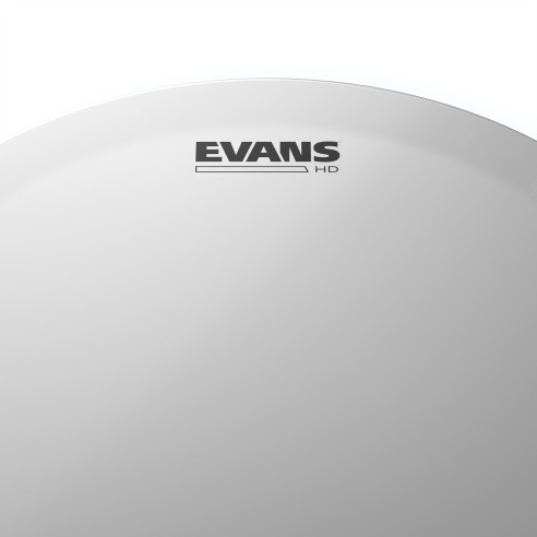 Parche batidor para caja de 14" Evans Genera HD B14HD de 2 capas blanco rugoso y con muffle.