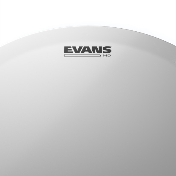 Parche batidor para caja de 14" Evans Genera HD B14HD de 2 capas blanco rugoso y con muffle.