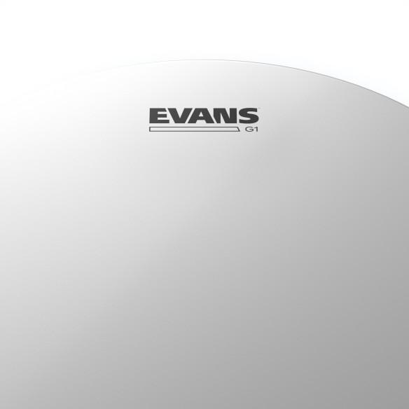 Parche para tom de 18" de una capa blanco rugoso Evans B18G1.