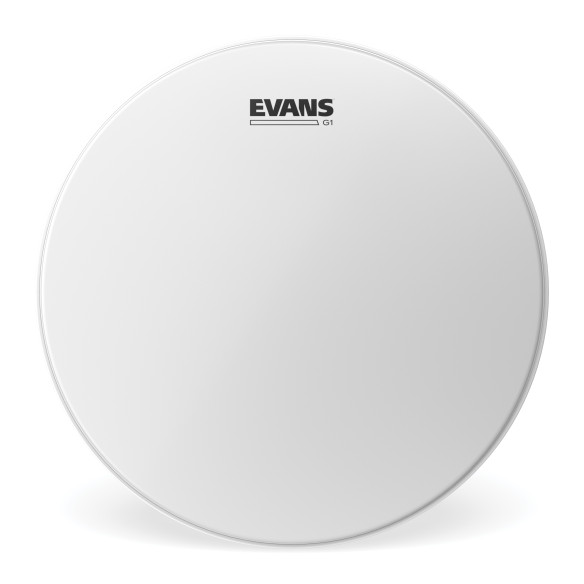 Parche para tom de 18" de una capa blanco rugoso Evans B18G1.
