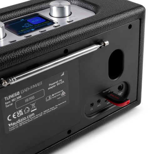 Audizio TUNE60 DAB Radio BT Retro Black