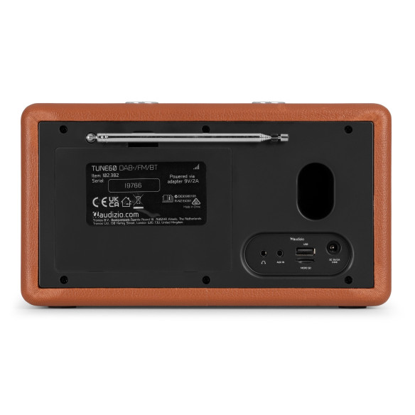 Audizio TUNE60 DAB Radio BT Retro Brown