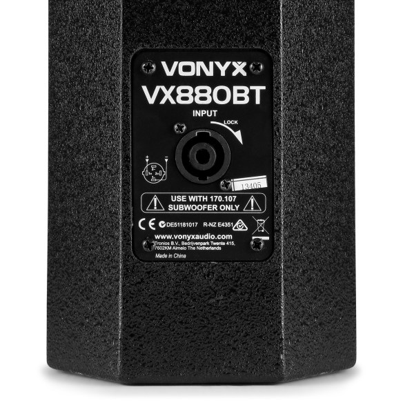 Vonyx VX880BT Conjunto 2.1 Activo 1 Subwoofer 15"  2 Satelites 4x2,5",1000 W