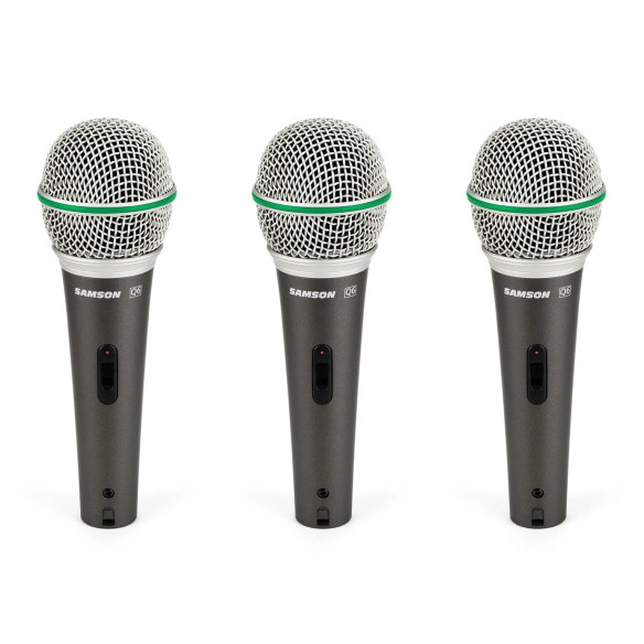 Samson Q6 3 Pack 3 Micrófonos Dinámicos