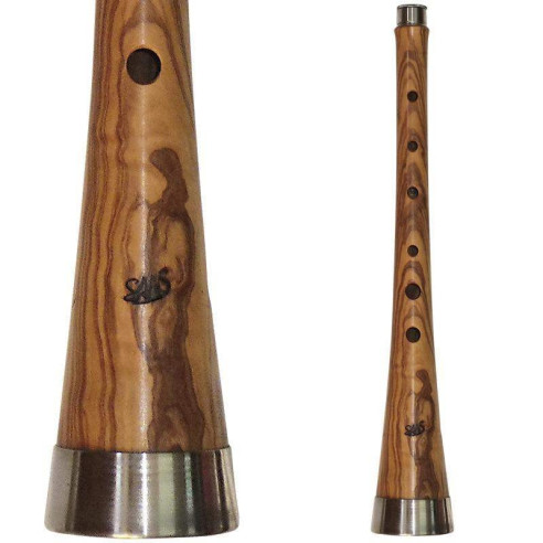 Gralla Seca Sans en Sol SANS de madera de olivo. Incluye tudel y funda tela. La caña no está incluida.