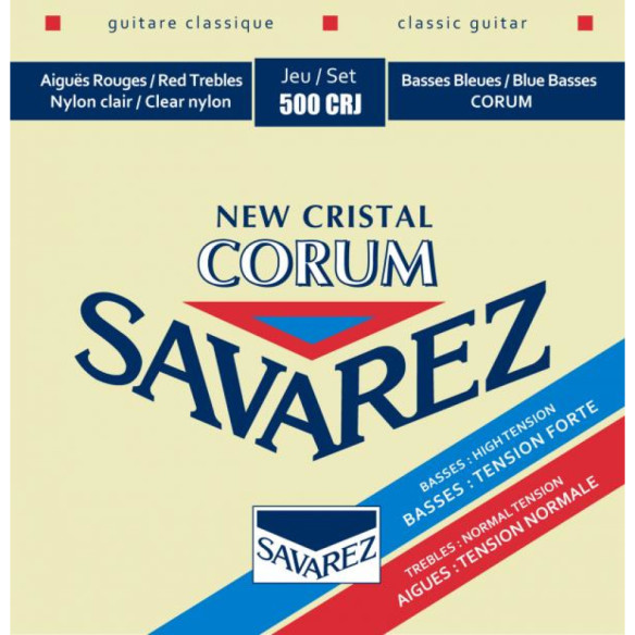 Savarez 500-CRJ Juego Clásica New Crystal Corum Roja-Azul
