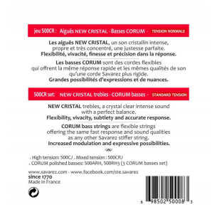 Savarez 500-CR Juego Clásica New Crystal Corum Roja 2