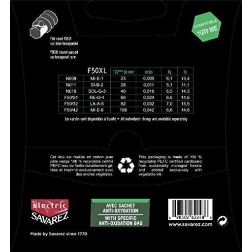 Savarez FOCUS F50XL Juego Cuerdas Guitarra Eléctrica .009-.042