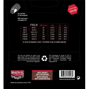 Savarez FOCUS F50LM Juego Cuerdas Guitarra Eléctrica .010-.052 2