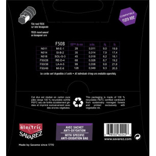 Savarez FOCUS F50B Juego Cuerdas Guitarra Eléctrica .011-.049 2