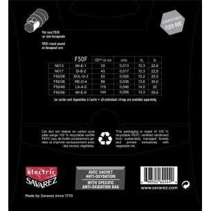 Savarez FOCUS F50F Juego Cuerdas Guitarra Eléctrica .013-.056 2