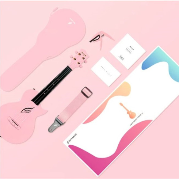 Enya Nova-UE/PK Ukelele Concierto Electrificado Rosa