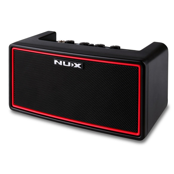 Nux Mighty Air es un amplificador de modelado digital con 7 canales y 9 patrones de batería y acompañamiento.