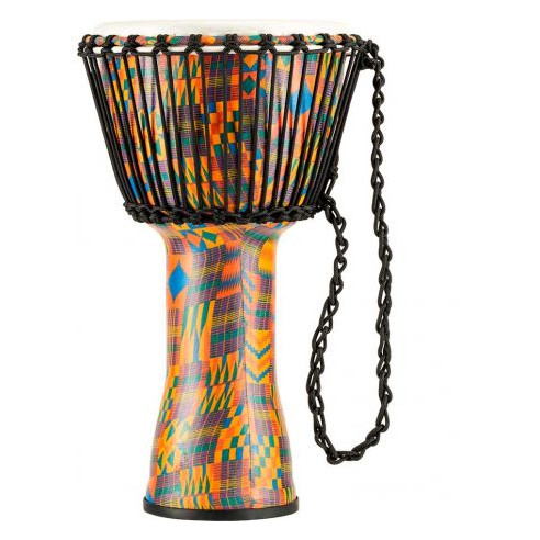 Djembé Meinl PADJ2-M-F Kenyan Quilt de 10'' Travel Series realizado en plástico muy ligero.