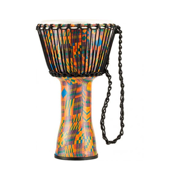 Djembé Meinl PADJ2-M-F Kenyan Quilt de 10'' Travel Series realizado en plástico muy ligero.