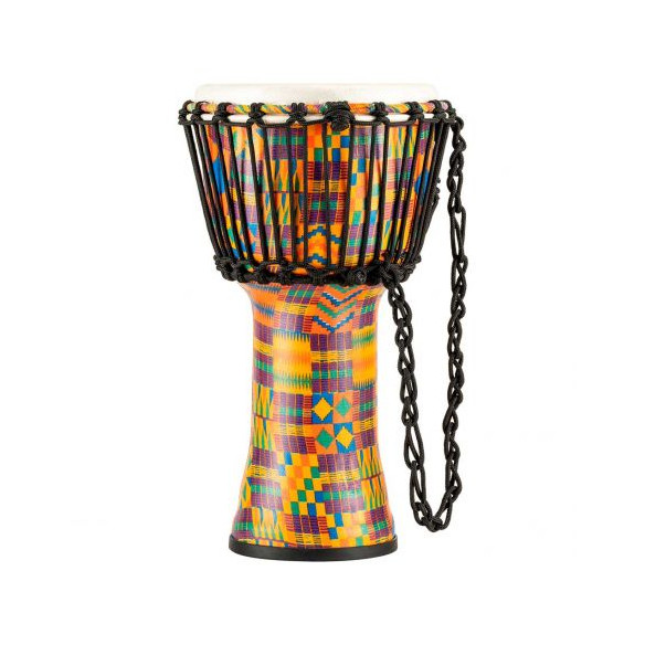 Djembé Meinl PADJ2-S-F Kenyan Quilt de 8'' Travel Series realizado en plástico muy ligero.