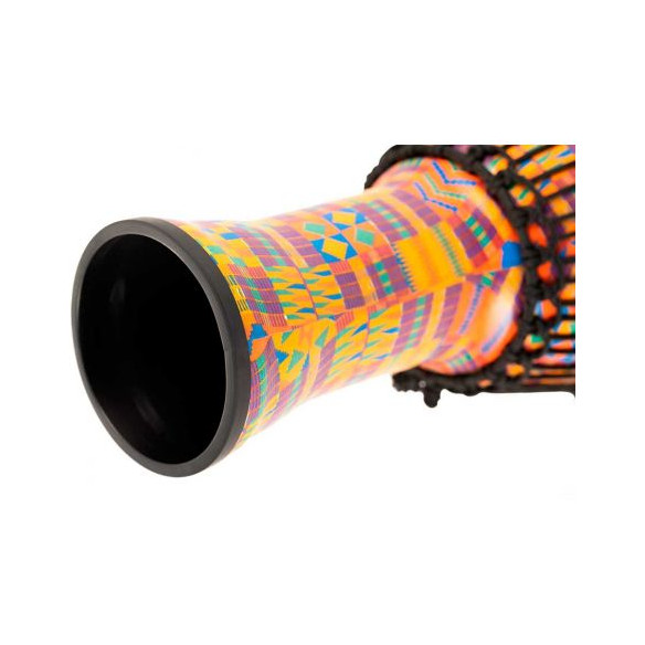 Djembé Meinl PADJ2-S-F Kenyan Quilt de 8'' Travel Series realizado en plástico muy ligero.