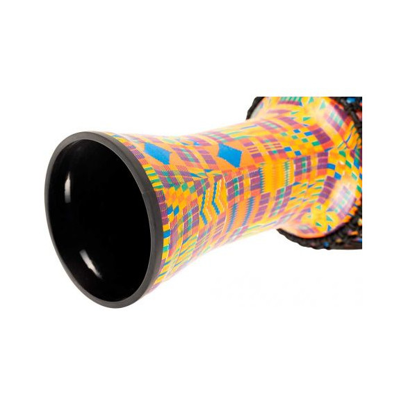 Djembé Meinl PADJ2-L-F Kenyan Quilt de 12'' Travel Series realizado en plástico muy ligero.