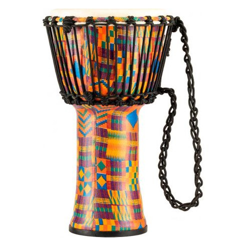 Djembé Meinl PADJ2-S-G Kenyan Quilt de 8'' Travel Series realizado en plástico muy ligero.