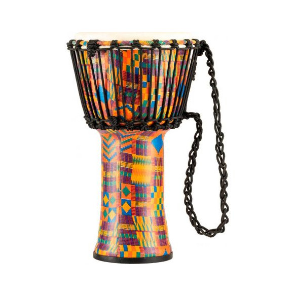 Djembé Meinl PADJ2-S-G Kenyan Quilt de 8'' Travel Series realizado en plástico muy ligero.