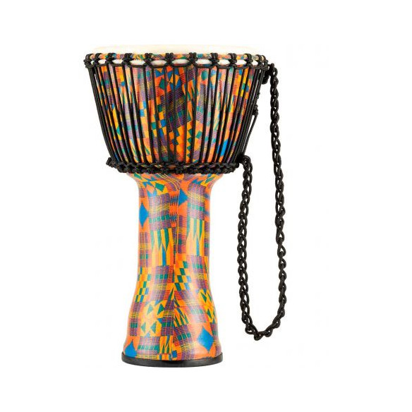 Djembé Meinl PADJ2-M-G Kenyan Quilt de 10'' Travel Series realizado en plástico muy ligero.