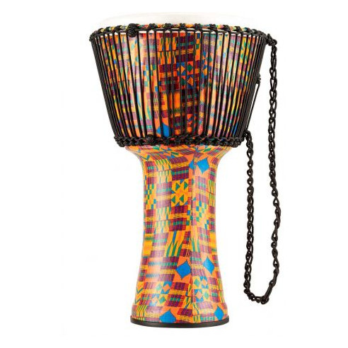 Djembé Meinl PADJ2-XL-G Kenyan Quilt de 14'' Travel Series realizado en plástico muy ligero.