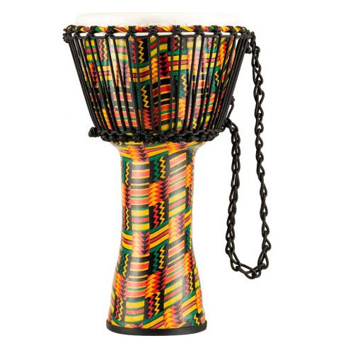 Djembé Meinl PADJ5-M-F Serie Rope Tuned Travel de 10" de diámetro, con acabado Simbra y parche sintético.