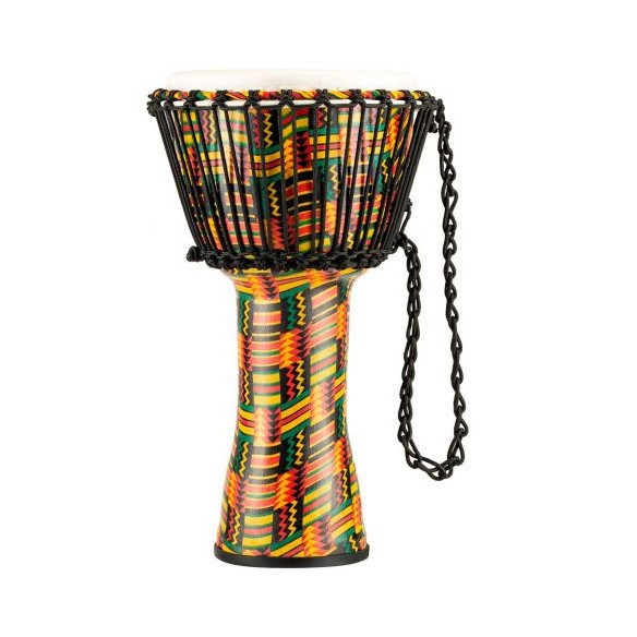 Djembé Meinl PADJ5-M-F Serie Rope Tuned Travel de 10" de diámetro, con acabado Simbra y parche sintético.