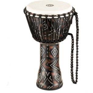 Djembé Meinl PADJ6-L-F Serie Rope Tuned Travel de 12" de diámetro, con acabado Kanga Sarong y parche sintético. 2