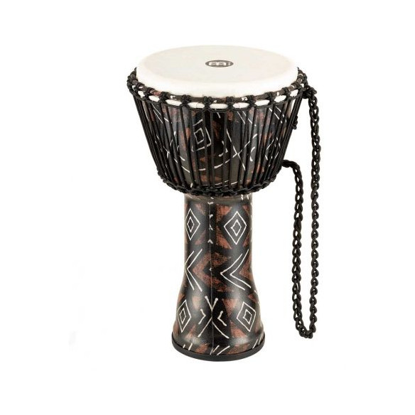 Djembé Meinl PADJ6-L-F Serie Rope Tuned Travel de 12" de diámetro, con acabado Kanga Sarong y parche sintético.