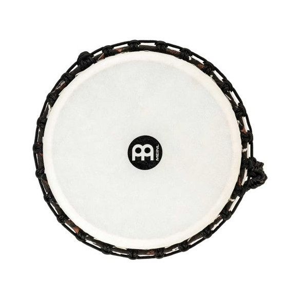 Djembé Meinl PADJ6-L-F Serie Rope Tuned Travel de 12" de diámetro, con acabado Kanga Sarong y parche sintético.