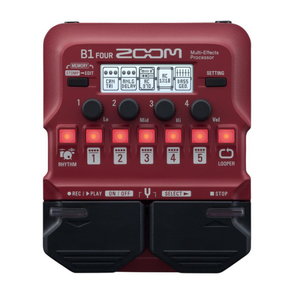 Zoom B1 FOUR Pedalera Multiefectos para Bajo